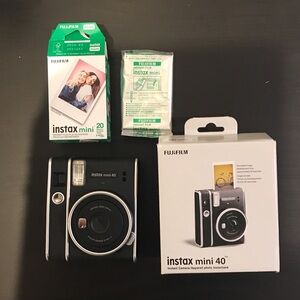 Fujifilm Instax Mini 40 Instant Camera - Black and Silver